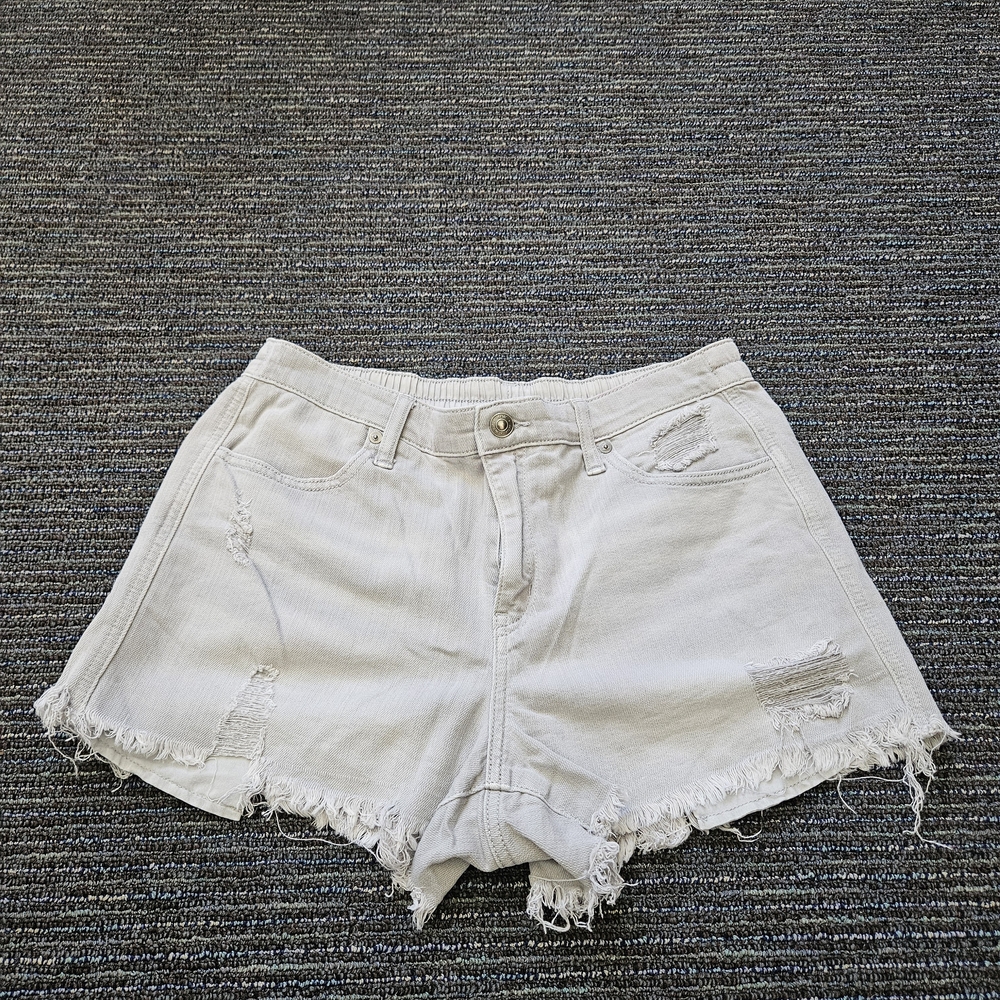 aerie Gray Distressed Shorts